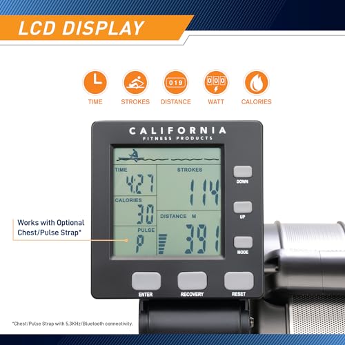 MARCY Deluxe Rowing Machine with Adjustable Air Resistance Multi
