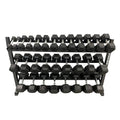 TRUE IRON Rubber Hex Dumbbells Sets - Premium Quality Dumbbell Weights - Solid-Steel Handle - Strength Training Equipment - Multiple Choices Available