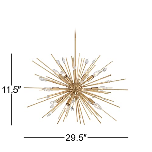 Possini Euro Design Janae Antique Gold Sputnik Chandelier 12-Light Gold