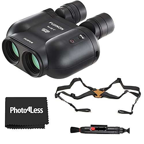 Fujifilm TS-X 1440 Techno Stabi Binoculars with Gyro Sensor and Waterproof Floating Camera Strap Bundle Black/Yellow