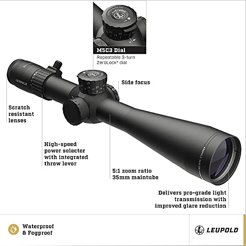 Leupold Mark 5HD 5-25x56mm Side Focus Riflescope Front Focal PR2-MIL