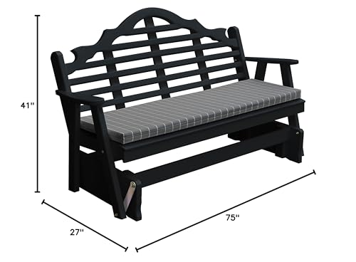 Furniture Barn USA Pine 6' Marlboro Glider Black