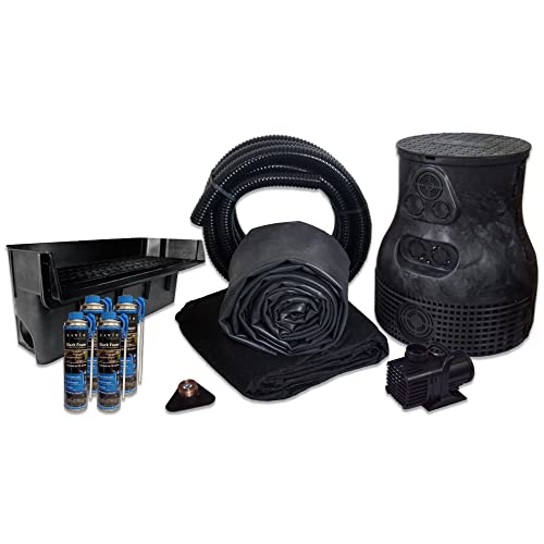 HALF OFF PONDS 10' x 25' Savio Pond Free 6100 EPDM Waterfall Kit Black