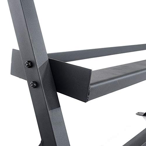 Power Systems Granite Series Horizontal Dumbbell Rack Storage Solution Gray