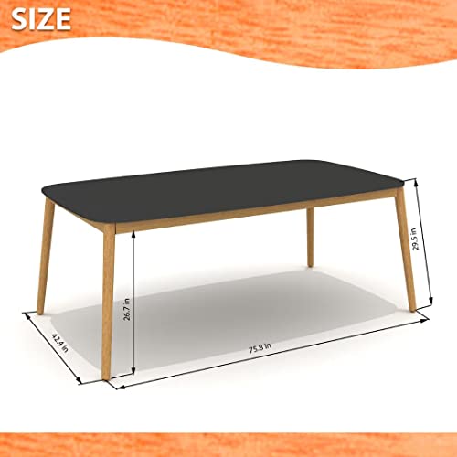 Amazonia Vernon 9-Piece Outdoor Rectangular Dining Table Set Eucalyptus Wood Amazonia