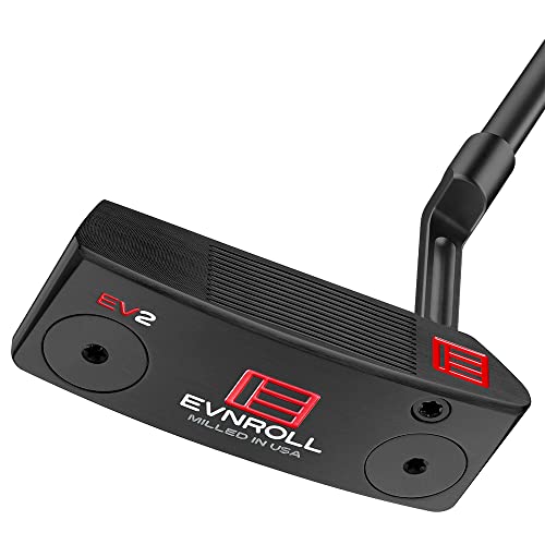 Evnroll 2023 EV2 MidBlade Putter RH Black 35 TourTac Silver White