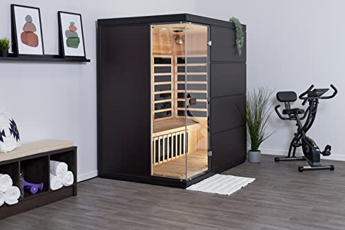 Blue Wave Sirona 3-Person Hemlock Infrared Sauna Espresso