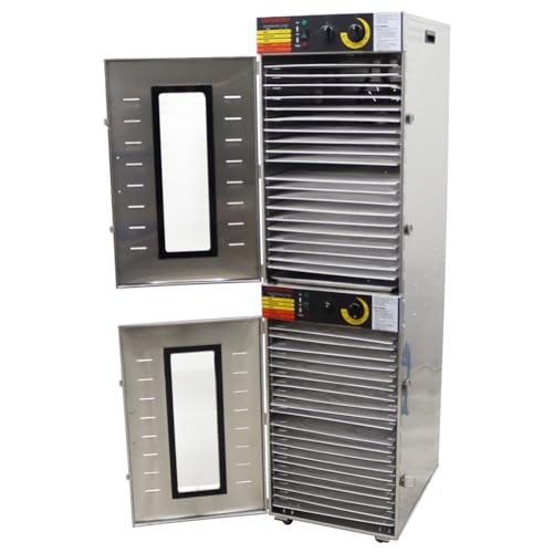 HayWHNKN Commercial Food Dehydrator Machine 40 Trays Stainless Steel Silver