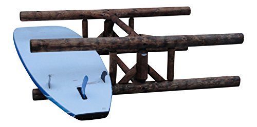 Log Kayak Rack 1 Paddle Boat Plus 2 Kayak or SUP Canyon Brown