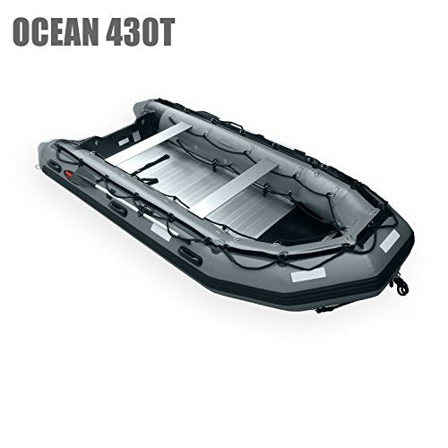 Seamax Ocean430T Commercial Grade Inflatable Boat 14ft Dark Grey