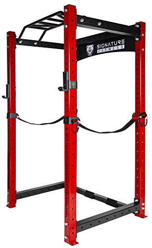 Signature Fitness SF-3 Power Cage Squat Rack Red