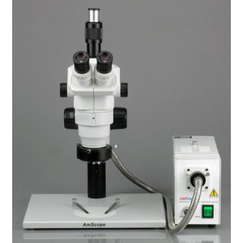 AmScope Digital Trinocular Stereo Zoom Microscope White