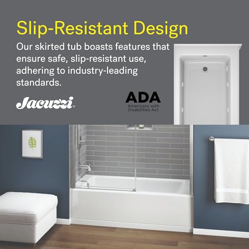 Jacuzzi SIGNATURE Acrylic Low-Profile Heated Soak & Jet Massage Bathtub White
