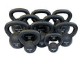 Body-Solid Matte Black Kettlebell Set 5-50 lbs with Kettle Grip Handle