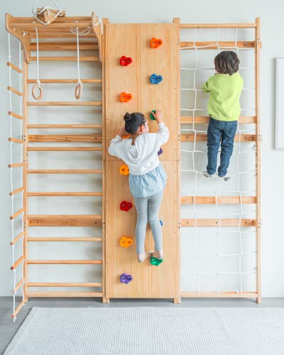 Avenlur 9-in-1 Swedish Ladder Wall Gym Set Wood
