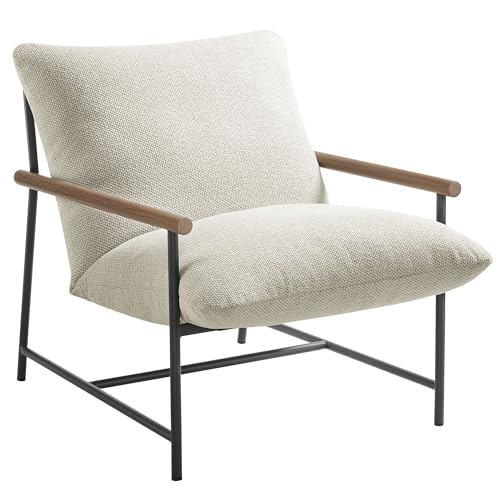 Modway Raya Outdoor Patio Sling Chair and Ottoman Set Ivory