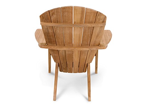 Douglas Nance Solid Teak Key Wester Adirondack Chair Natural