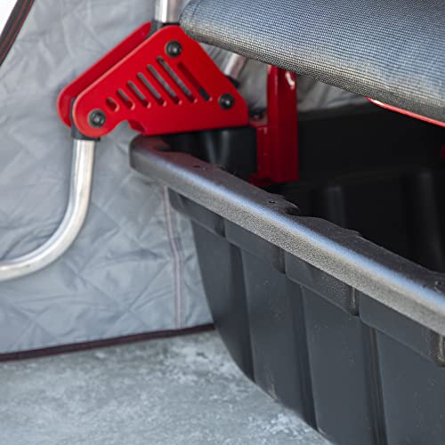 Eskimo Eskape 2400 Insulated 2-Person Ice Fishing Shelter with Sled and Bench Seat Red/Black