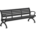 Global Industrial 6' Aluminum Park Bench with Backrest Black