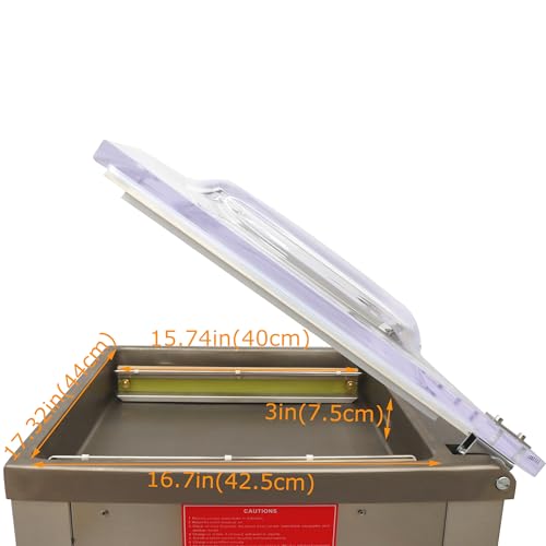 WYDDDARY Heavy Duty Vacuum Sealer 110V Stainless Steel 900W 15.7inch Sealing Length