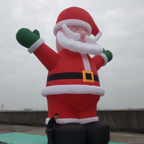 YBZCHLM Giant Christmas Inflatable Santa Claus with Gift Bag & LED Lights Red Model 2 25ft