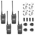 Motorola Solutions 4 Pack CP100D UHF Portable Two Way Radio with Earpieces Black