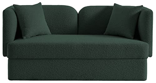 Meridian Furniture Marcel Collection Modern Loveseat Green