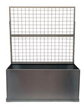 Nice Planter Trellis Corten Trough Planter No Casters Frost Gray