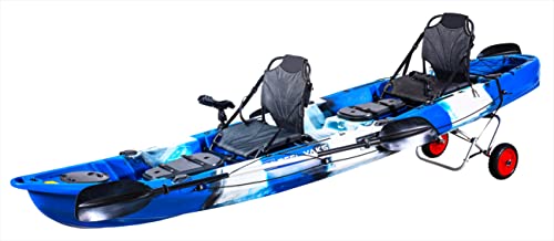 Reel Yaks Tandem Fishing Angler Kayak 12.5’ Blue