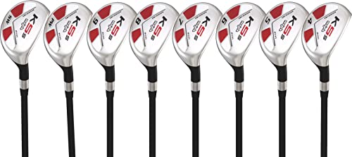 Majek Senior Ladies Golf Clubs True Hybrid Set 55+ Years Women's Right Hand Black/Red