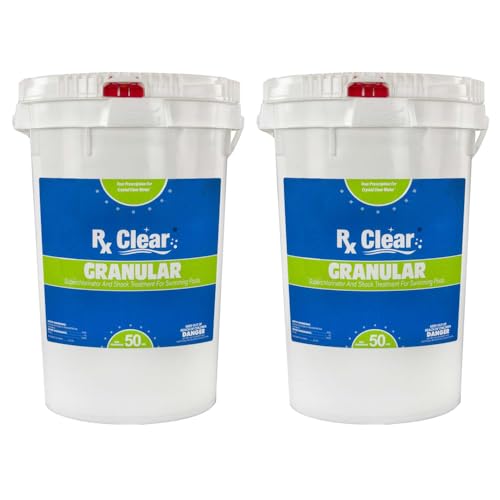 Rx Clear Stabilized Granular Chlorine 100 lbs for Pools and Spas