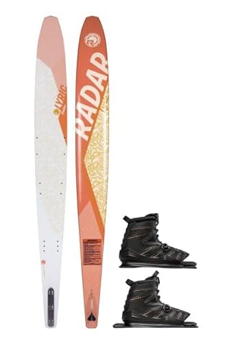 Radar Lyric Waterski w/Double Lyric Boot BOA - SM Peach / Gold / White