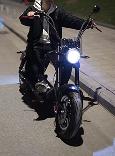 TOXOZERS 2500W Fat Tire Electric Scooter with Seat Black