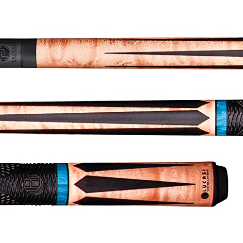 LUCASI LP30 Cue Coffee Wash-Stained Maple Birdseye 6-Point Black Points