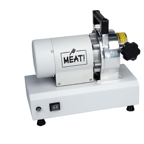 MEAT! Your Maker .5 HP Dual Meat Grinder with 3 Stuffing Tubes and Stainless Steel Plates White/Black