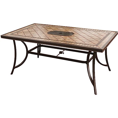 Hanover Fontana 7-Piece Patio Dining Set Tan
