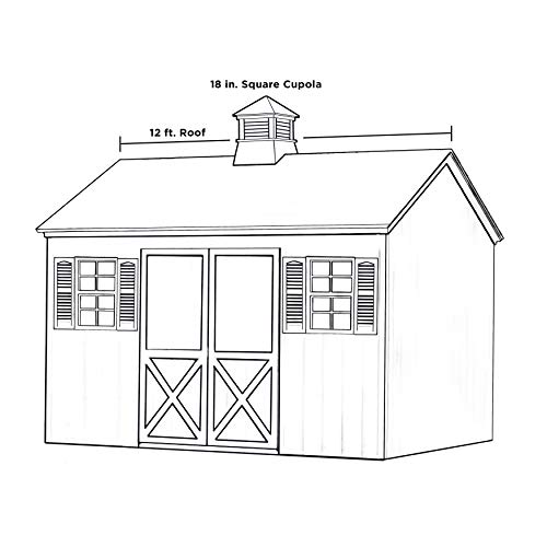 Good Directions Vinyl Manchester Louvered Cupola with Copper Roof, 16" x 32", White