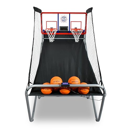 Pop-A-Shot Indoor/Outdoor Dual Shot Arcade Basketball Game Black