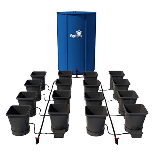 AutoPot 16Pot XL Self-Watering Hydroponic System with 6.6 Gal Pots and 60 Gal FlexiTank Black