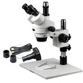 AmScope Digital Trinocular Stereo Zoom Microscope 3.5X-90X White