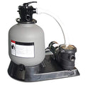 Swim Central 1.5 HP Sand Filter Combo with Pump Pressure for Above Ground Pools 19-Inch