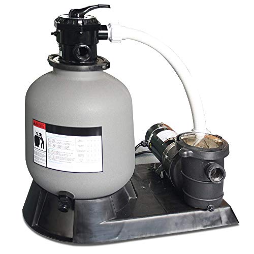 Swim Central 1.5 HP Sand Filter Combo with Pump Pressure for Above Ground Pools 19-Inch