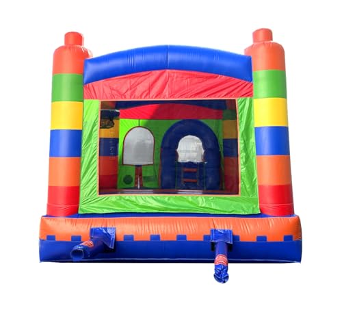 Pogo Bounce House Inflatable Bounce House with Slide Building Block