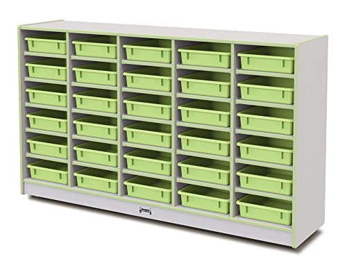Jonti-Craft Rainbow Accents 30 Paper-Tray Mobile Storage Key Lime