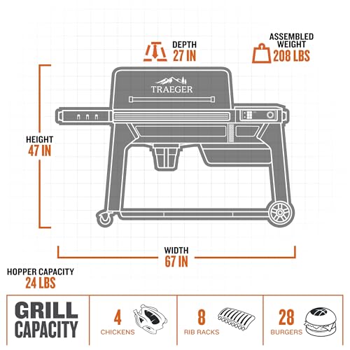 Traeger Woodridge Pro Electric Wood Pellet Grill and Smoker Black