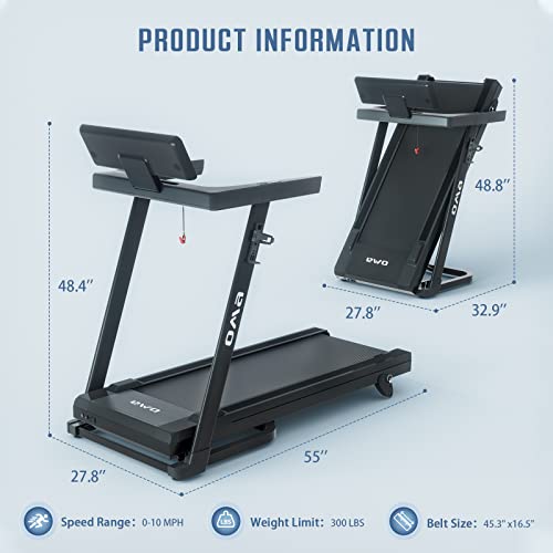 OMA Folding Treadmill Black