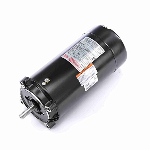 The Pool Supply Shop 1 Horsepower Black and Silver Key Shaft Pool Pump Motor 1.5 SF Black