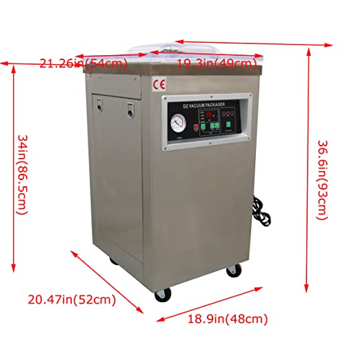INTSUPERMAI DZ-400 Single Chamber Vacuum Packaging Machine 110V