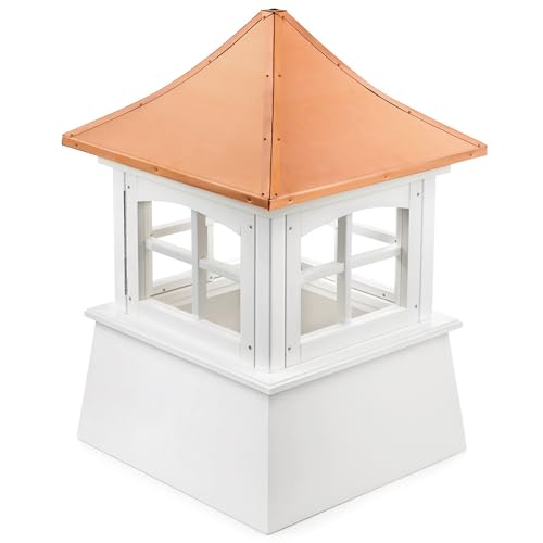Good Directions Windsor Vinyl Cupola with Copper Roof 60" x 91" White