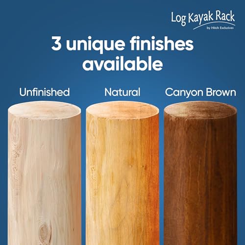 Log Kayak Rack 6-Place Freestanding Kayak/Canoe Storage Unfinished